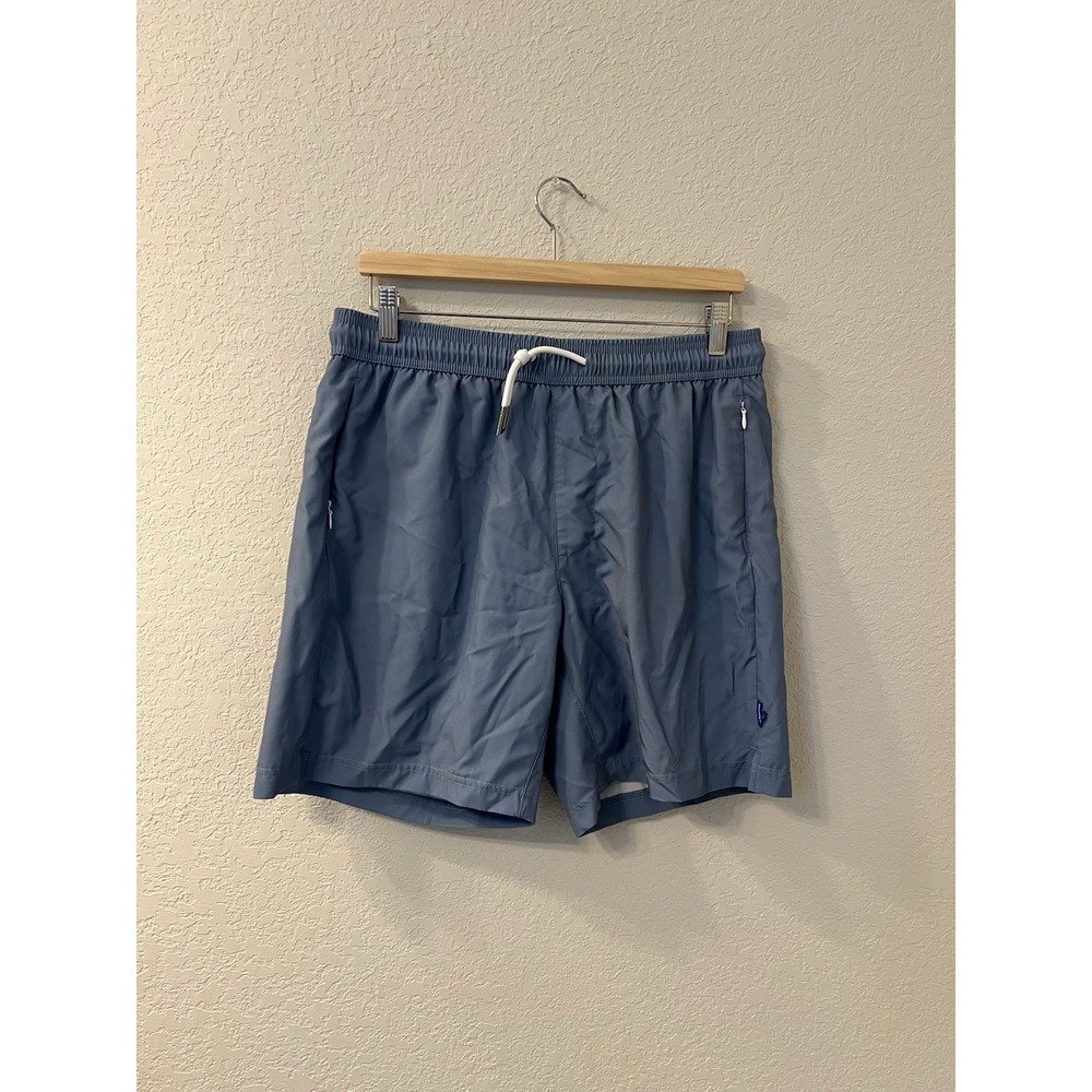 Maamgic Men's Quick Dry Swim Trunks Light Blue Elastic Waist